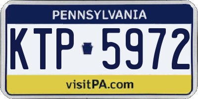 PA license plate KTP5972