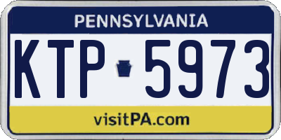 PA license plate KTP5973