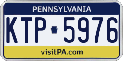 PA license plate KTP5976