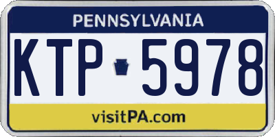 PA license plate KTP5978