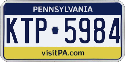 PA license plate KTP5984