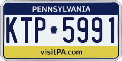 PA license plate KTP5991