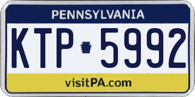 PA license plate KTP5992