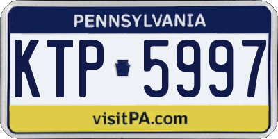 PA license plate KTP5997