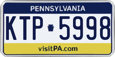 PA license plate KTP5998