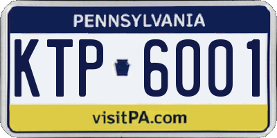 PA license plate KTP6001