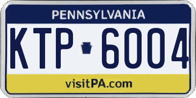 PA license plate KTP6004