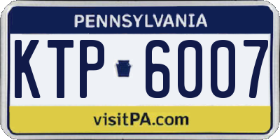 PA license plate KTP6007