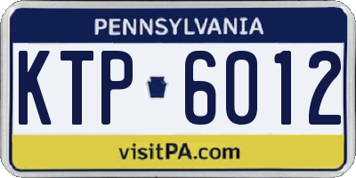 PA license plate KTP6012