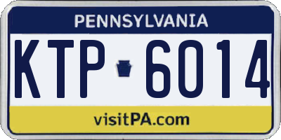 PA license plate KTP6014