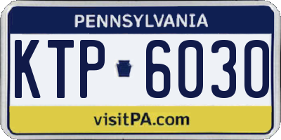 PA license plate KTP6030