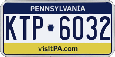 PA license plate KTP6032