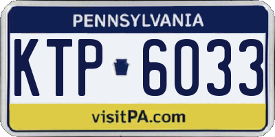 PA license plate KTP6033