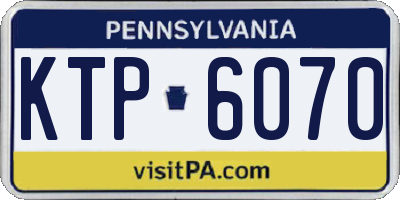 PA license plate KTP6070