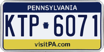 PA license plate KTP6071