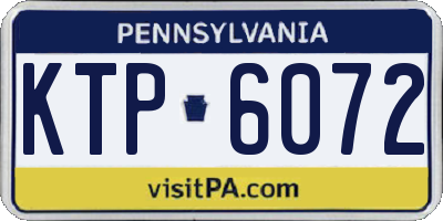 PA license plate KTP6072