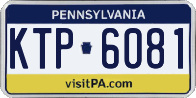 PA license plate KTP6081