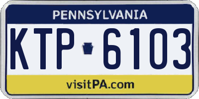 PA license plate KTP6103