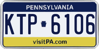 PA license plate KTP6106