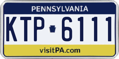 PA license plate KTP6111
