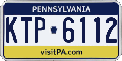 PA license plate KTP6112