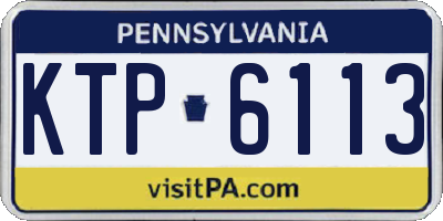 PA license plate KTP6113