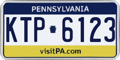 PA license plate KTP6123