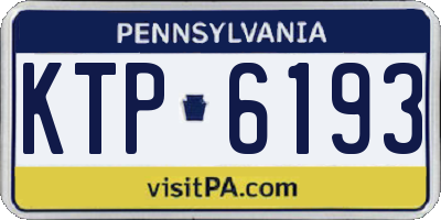 PA license plate KTP6193