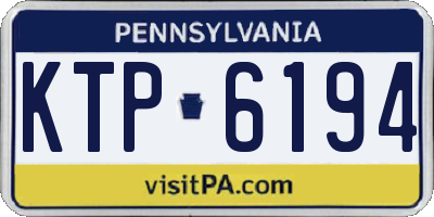 PA license plate KTP6194