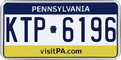 PA license plate KTP6196