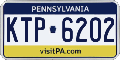 PA license plate KTP6202