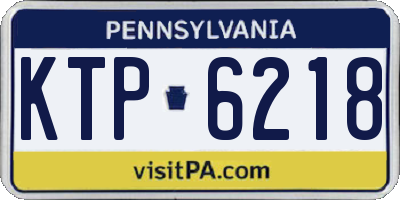 PA license plate KTP6218