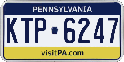 PA license plate KTP6247