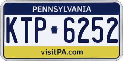 PA license plate KTP6252
