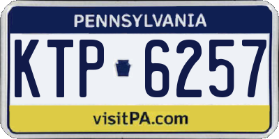 PA license plate KTP6257