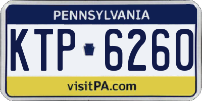 PA license plate KTP6260