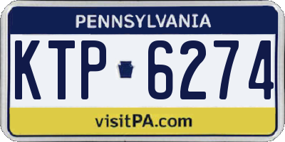 PA license plate KTP6274