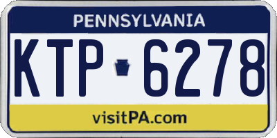 PA license plate KTP6278