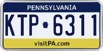 PA license plate KTP6311
