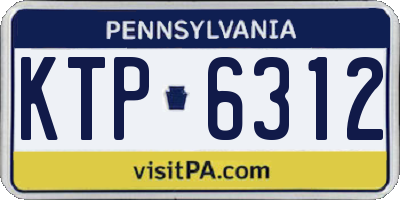 PA license plate KTP6312