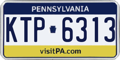 PA license plate KTP6313