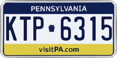 PA license plate KTP6315