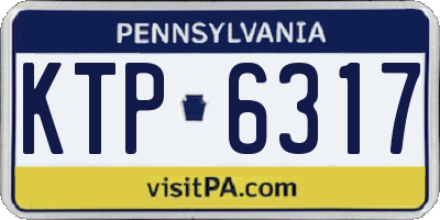 PA license plate KTP6317