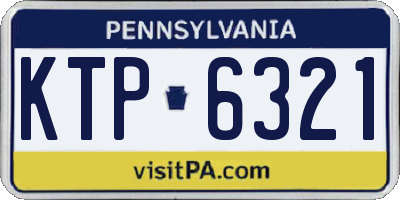 PA license plate KTP6321