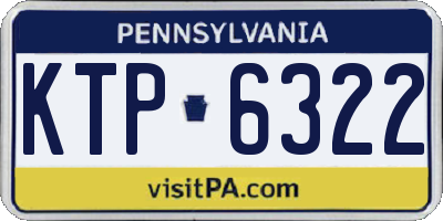 PA license plate KTP6322