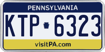 PA license plate KTP6323