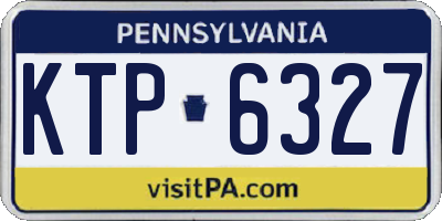 PA license plate KTP6327