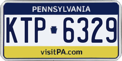 PA license plate KTP6329