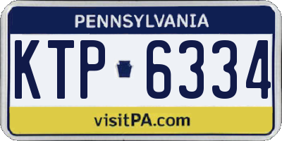 PA license plate KTP6334