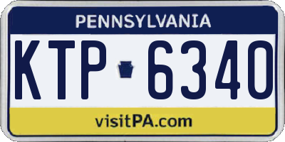 PA license plate KTP6340